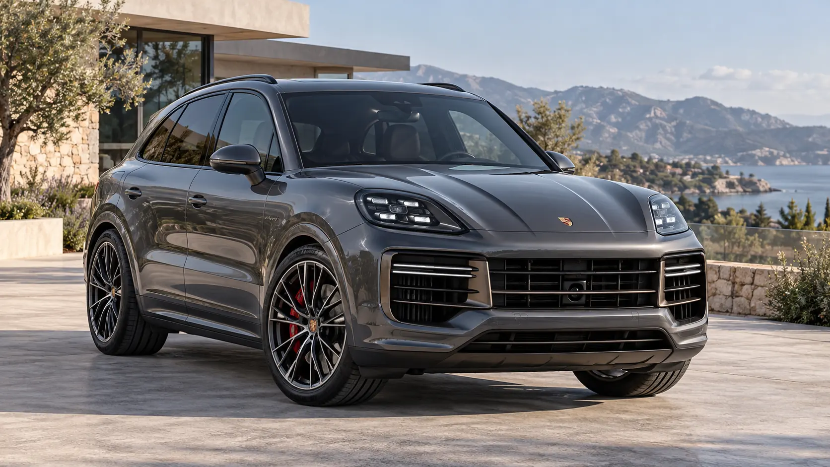 使用文章简介中的插图，AI 生成了 Porsche Cayenne Turbo E-Hybrid 的缩略图。