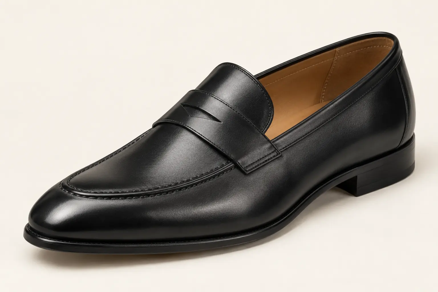KI-generierte Illustration eines schwarzen Slippers