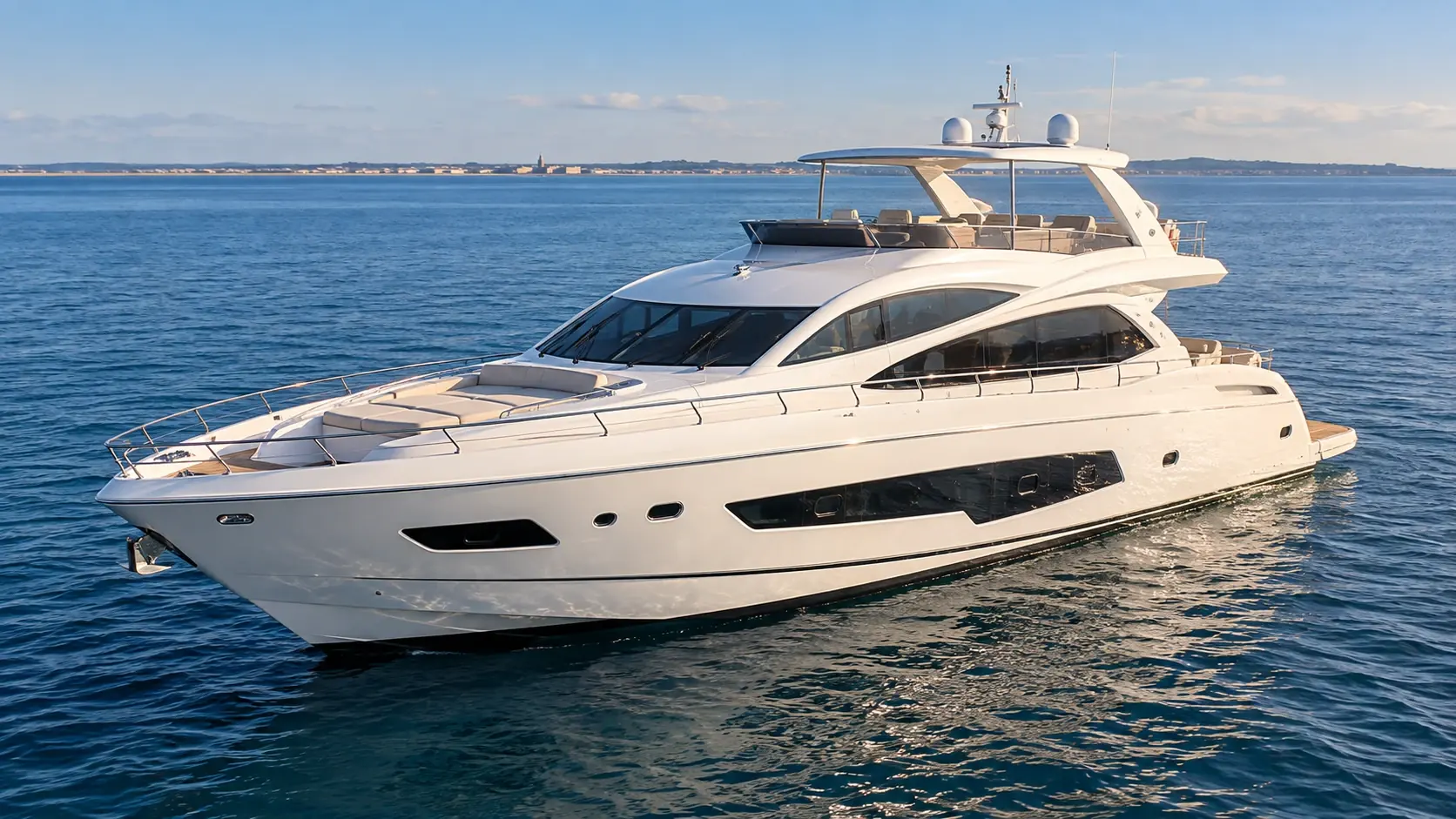 Sunseeker 88ヨットのAI生成概念図、オリジナル2011世代