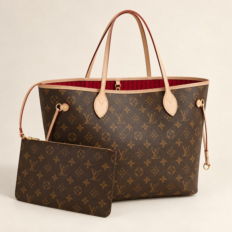 Louis Vuitton — Neverfull MM — KI-generierte Illustration