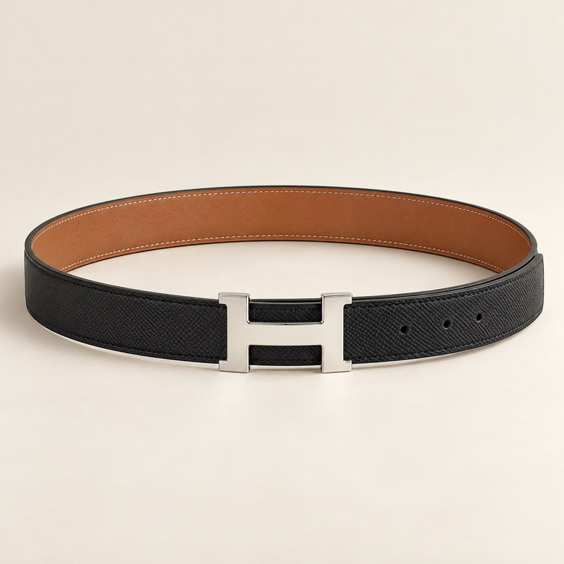 Hermès — Mini Constance belt buckle & Reversible leather strap 24 mm — AI-generated illustration