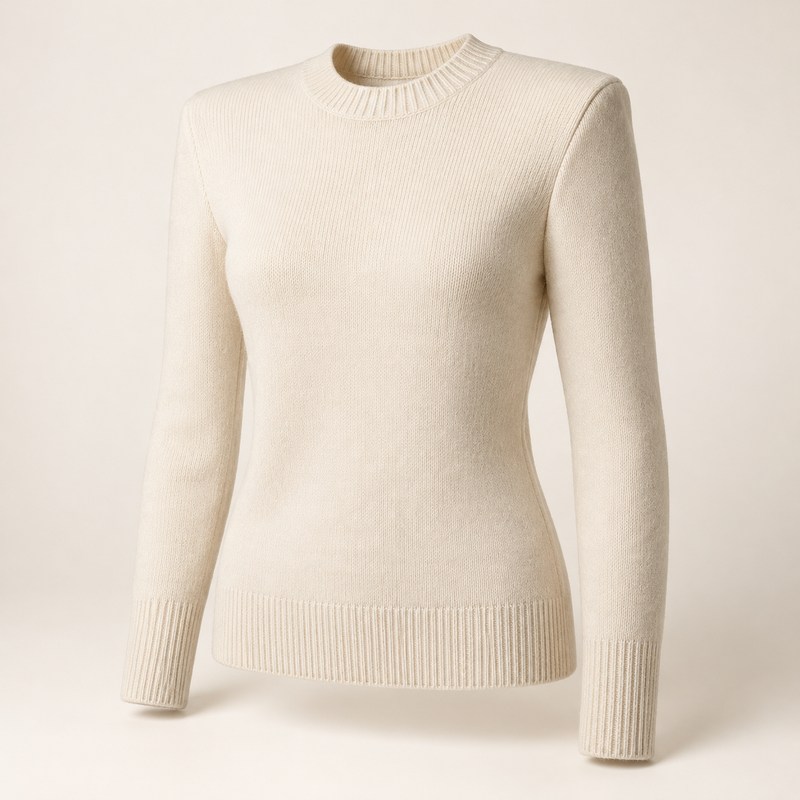 TOTEME — Structured crew knit — AI-generated illustration