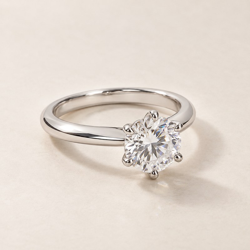 Tiffany & Co. — The Tiffany Setting Engagement Ring — AI-generated illustration