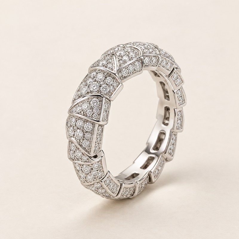 Bvlgari — Serpenti Viper Ring — AI-generated illustration