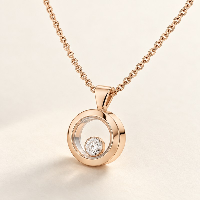 Chopard — Happy Diamonds Icons pendant — AI-generated illustration