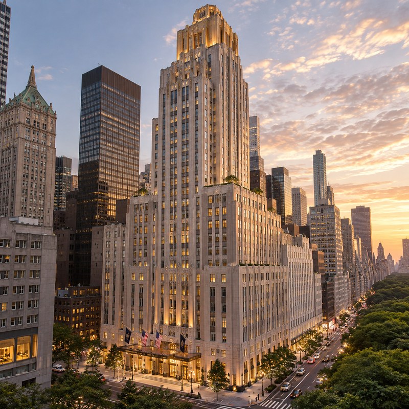 Waldorf Astoria — Waldorf Astoria Residences New York — Иллюстрация, созданная ИИ