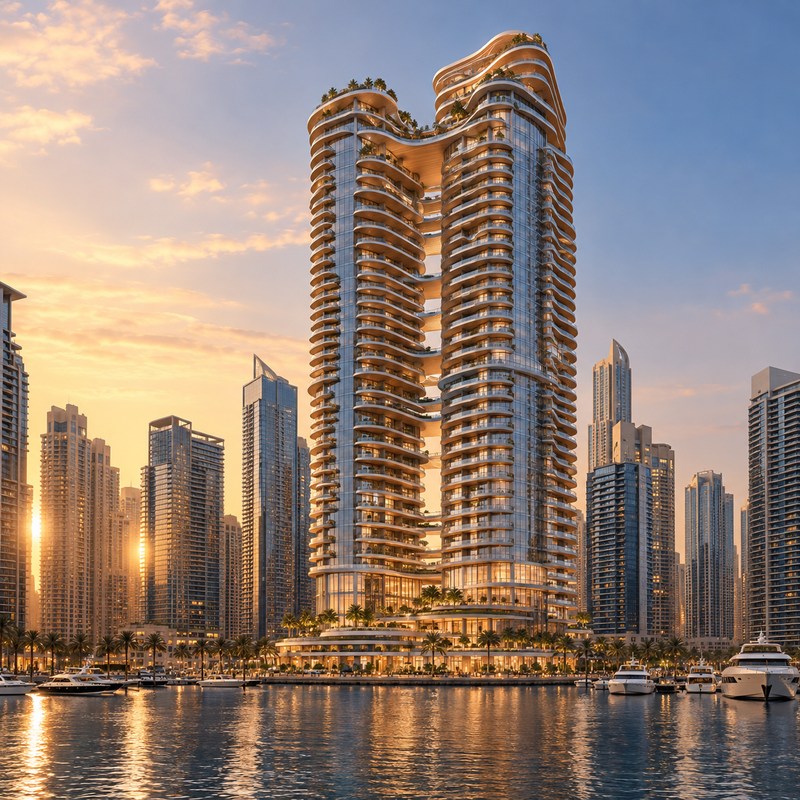 Six Senses — Six Senses Residences Dubai Marina — Иллюстрация, созданная ИИ
