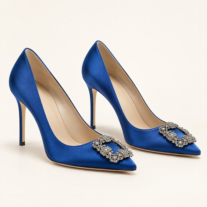 Hangisi 105 — blue satin — Ilustração gerada por IA