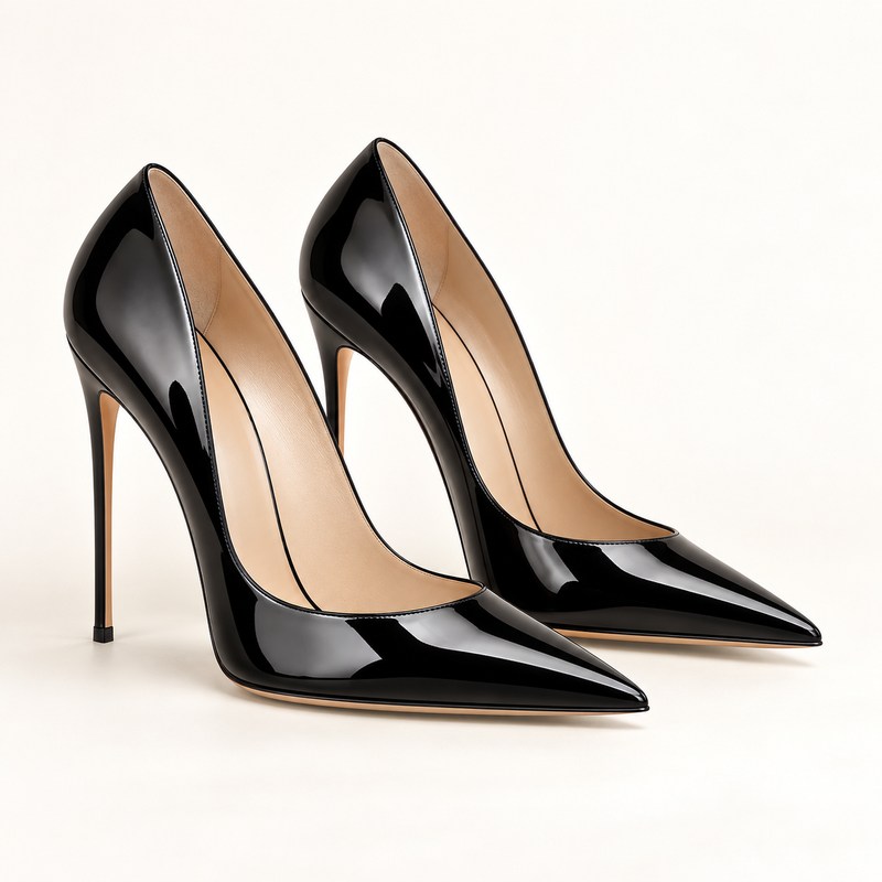 Blade Patent Leather Pump — black — Ilustração gerada por IA
