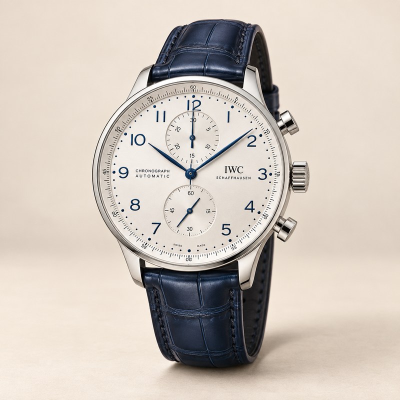 IWC Schaffhausen — Portugieser Chronograph — Illustrazione generata con IA